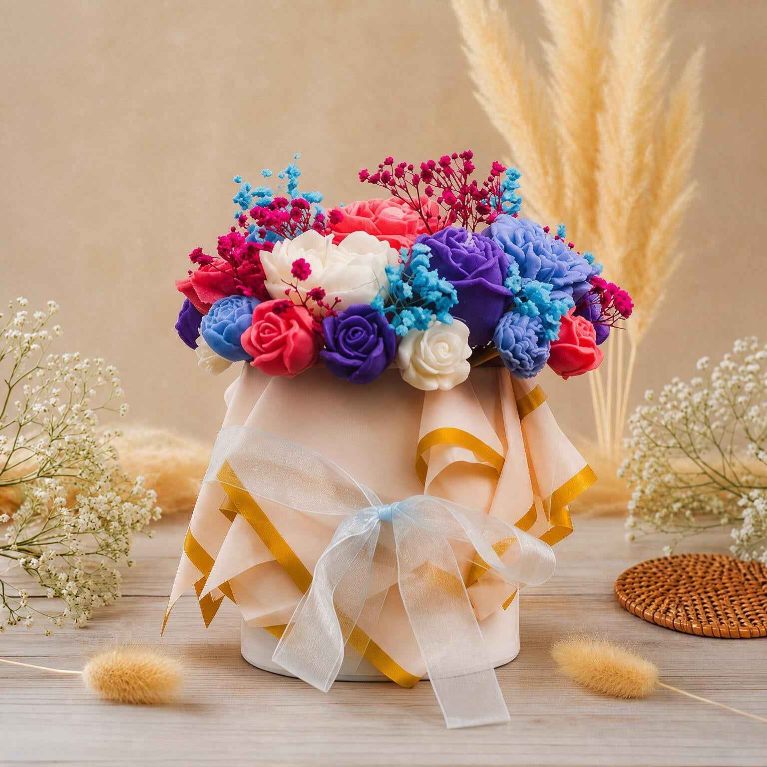 Bouquet de Velas "Primavera" M Multicolor | Amanza Chile