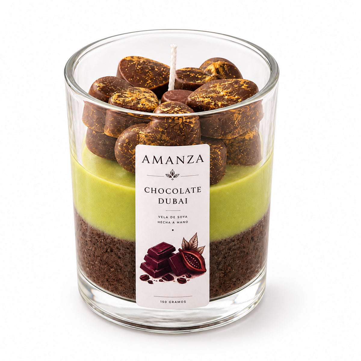 Vela Aromática Postre Chocolate Dubai | Amanza Chile