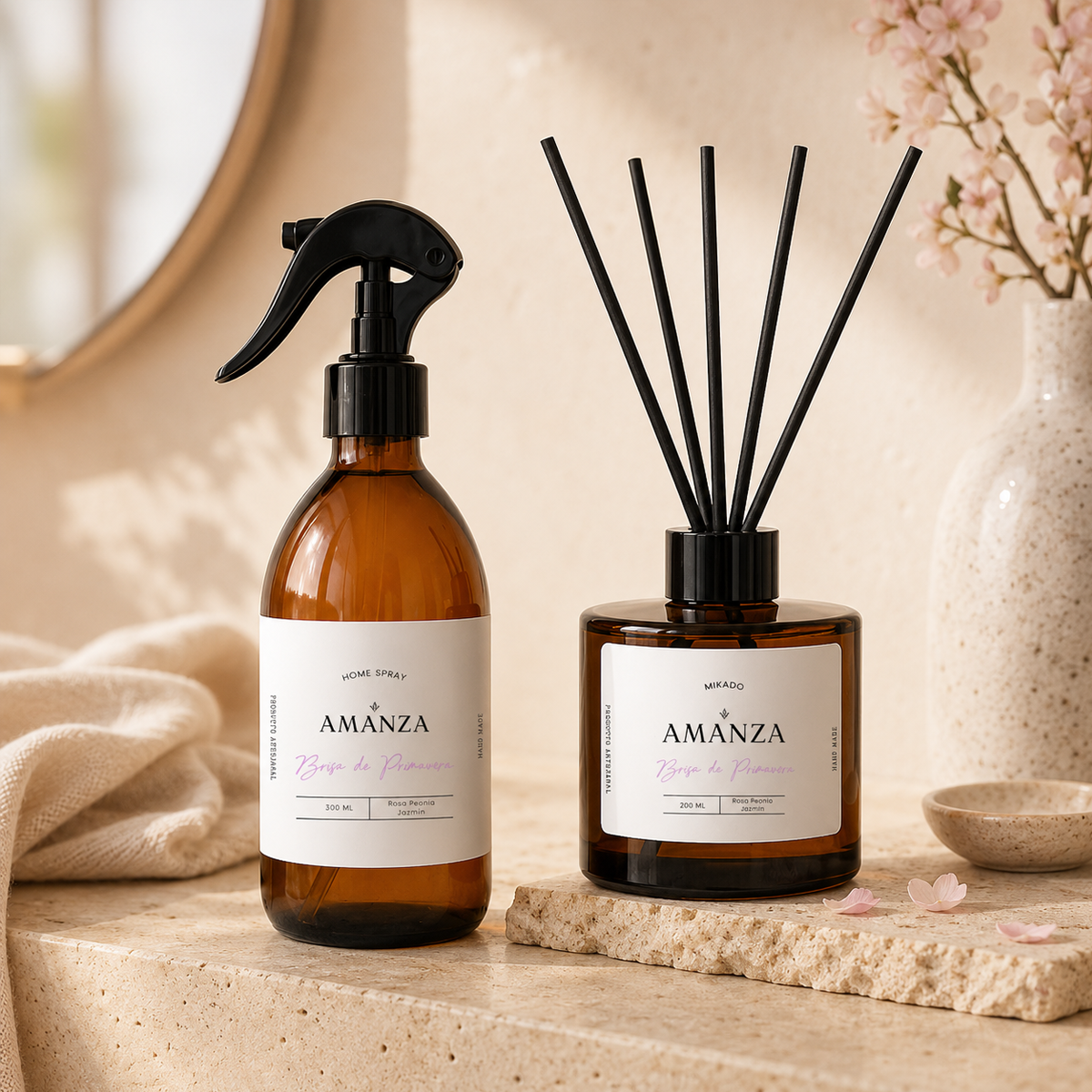 Pack Mikado Difusor 200 ml + Home Spray 300 ml| Brisas de primavera