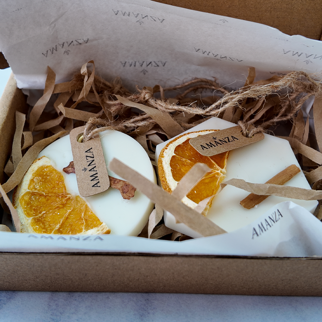 Set Tabletas de Cera Aromáticas 60 gr | Naranja Canela