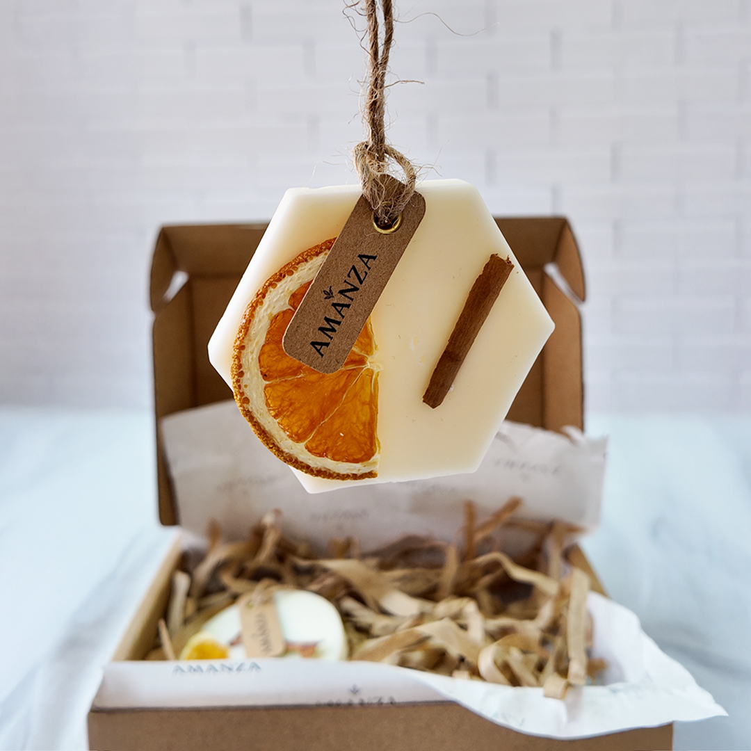 Set Tabletas de Cera Aromáticas 60 gr | Naranja Canela