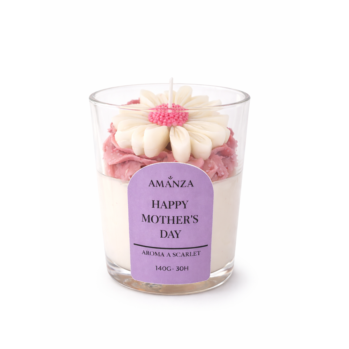 Vela Aromática "Margarita" Día de la Madre  | Amanza Chile