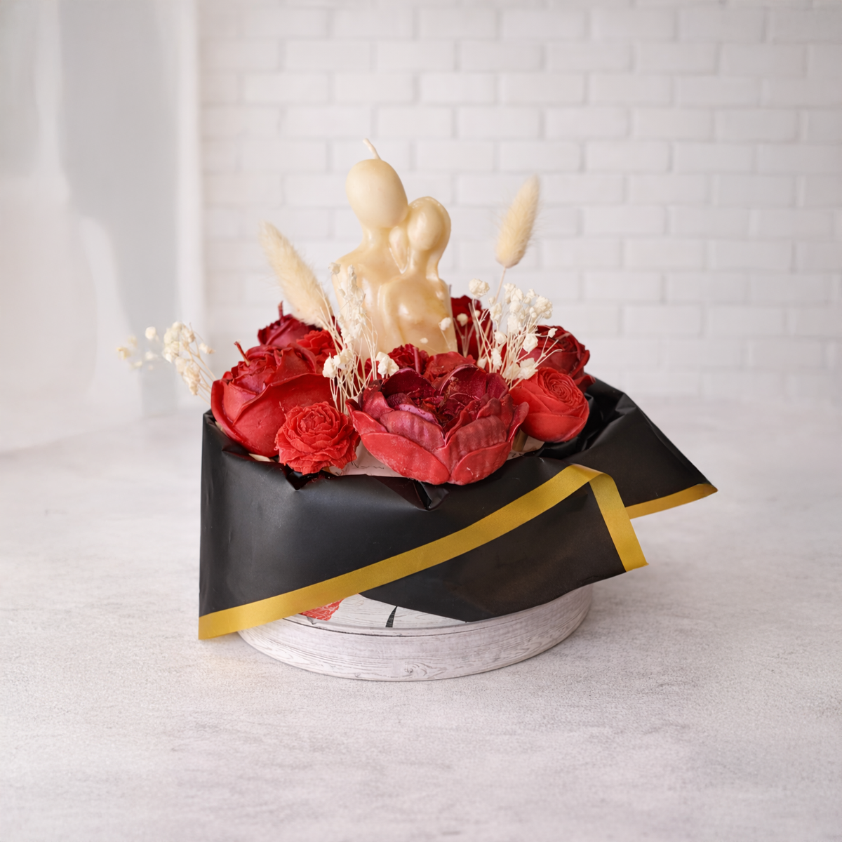 Bouquet de vela personalizado | San Valentín - Tamaño M