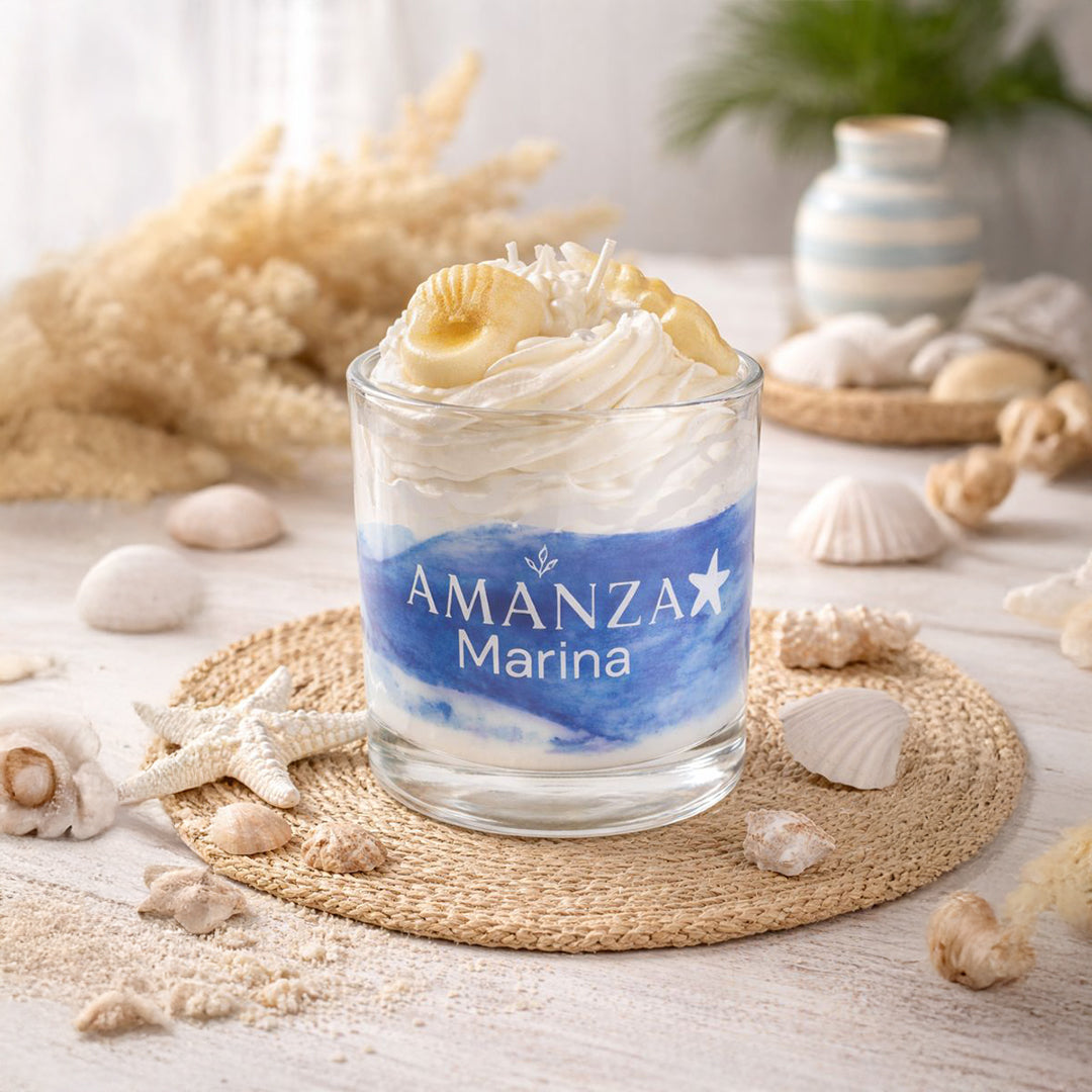 Vela de Soya Natural 180 gr | Marina