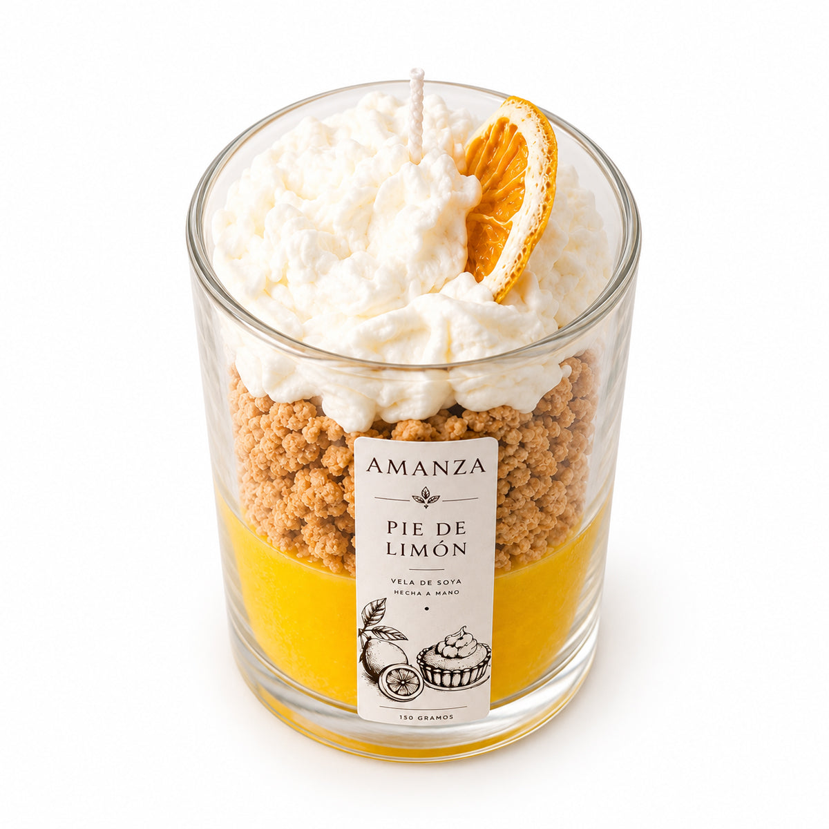 Vela Aromática Postre Pie de Limón | Amanza Chile