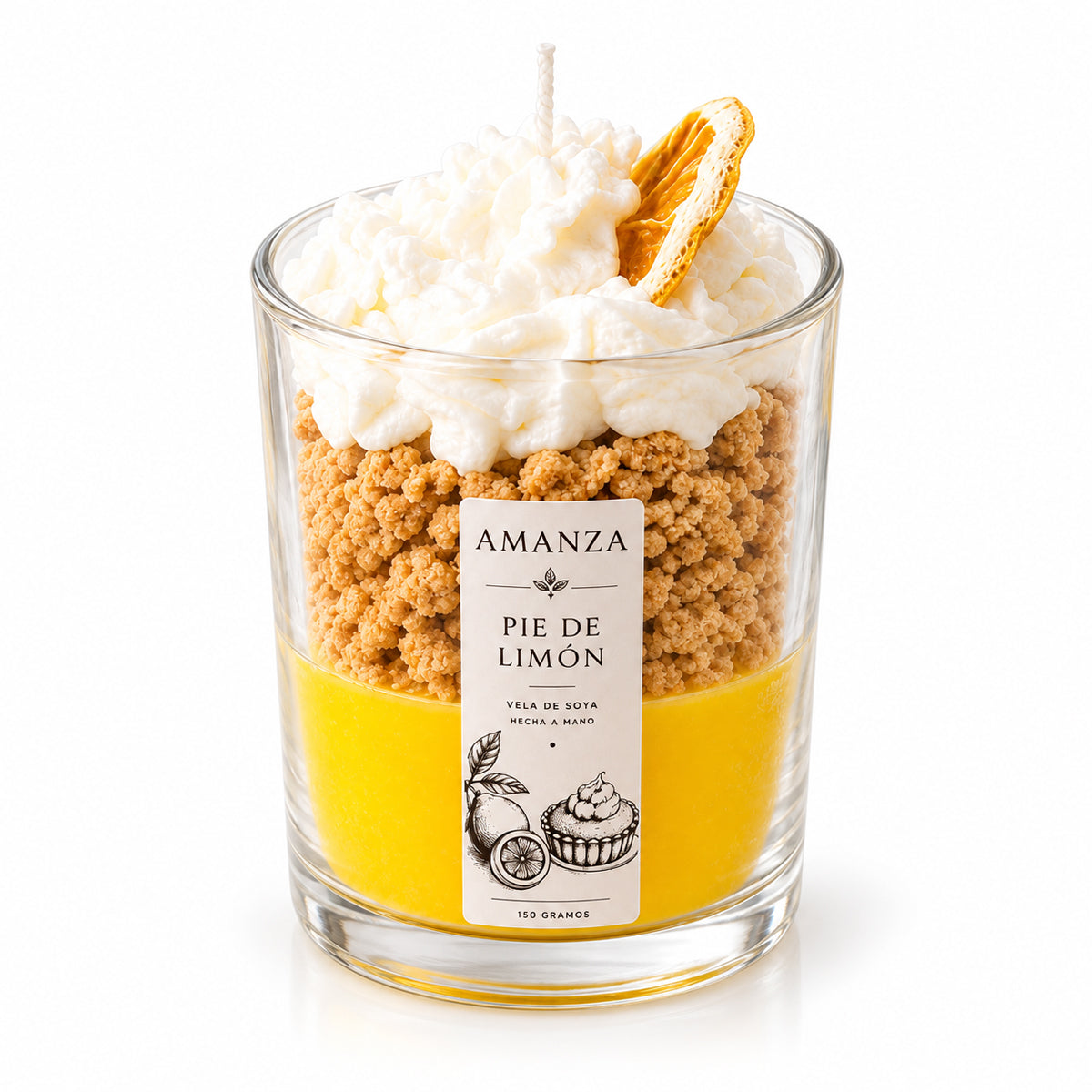 Vela Aromática Postre Pie de Limón | Amanza Chile
