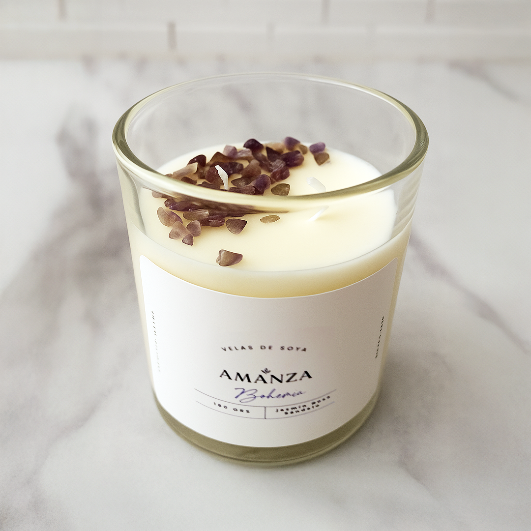 Vela de Soya Natural 180 gr |  Bohemia