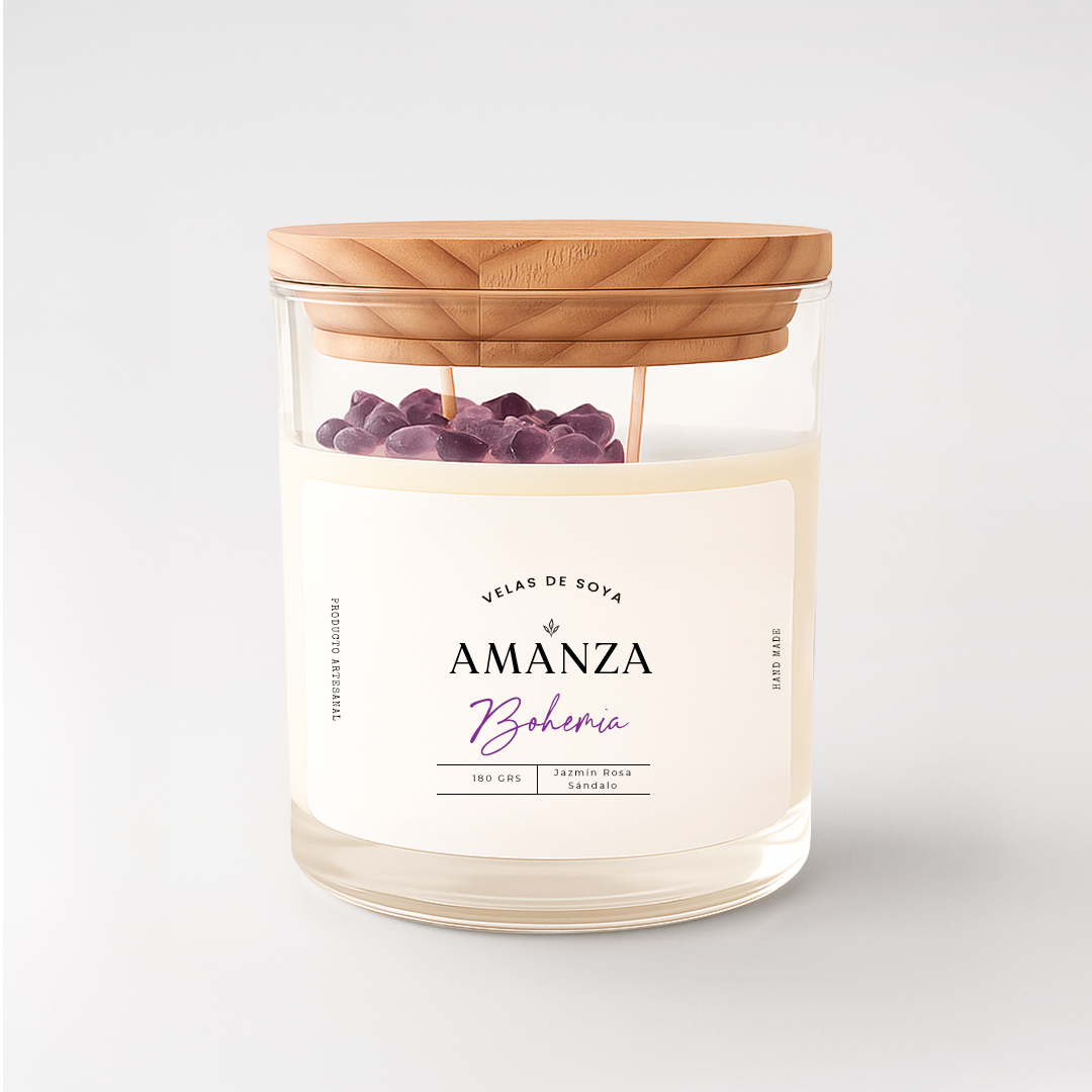 Vela de Soya Natural 180 gr |  Bohemia