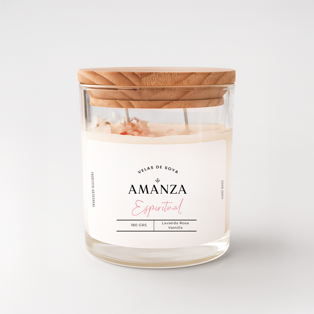 Vela aromática de soya Espiritual 180 g | Amanza