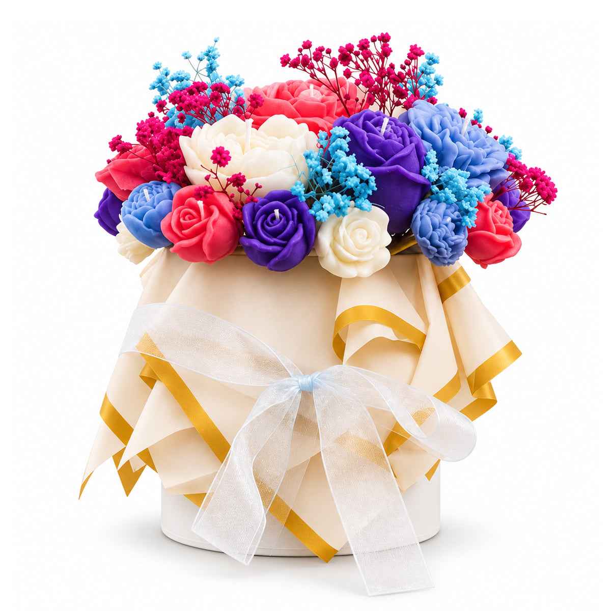 Bouquet de Velas "Primavera" M Multicolor | Amanza Chile