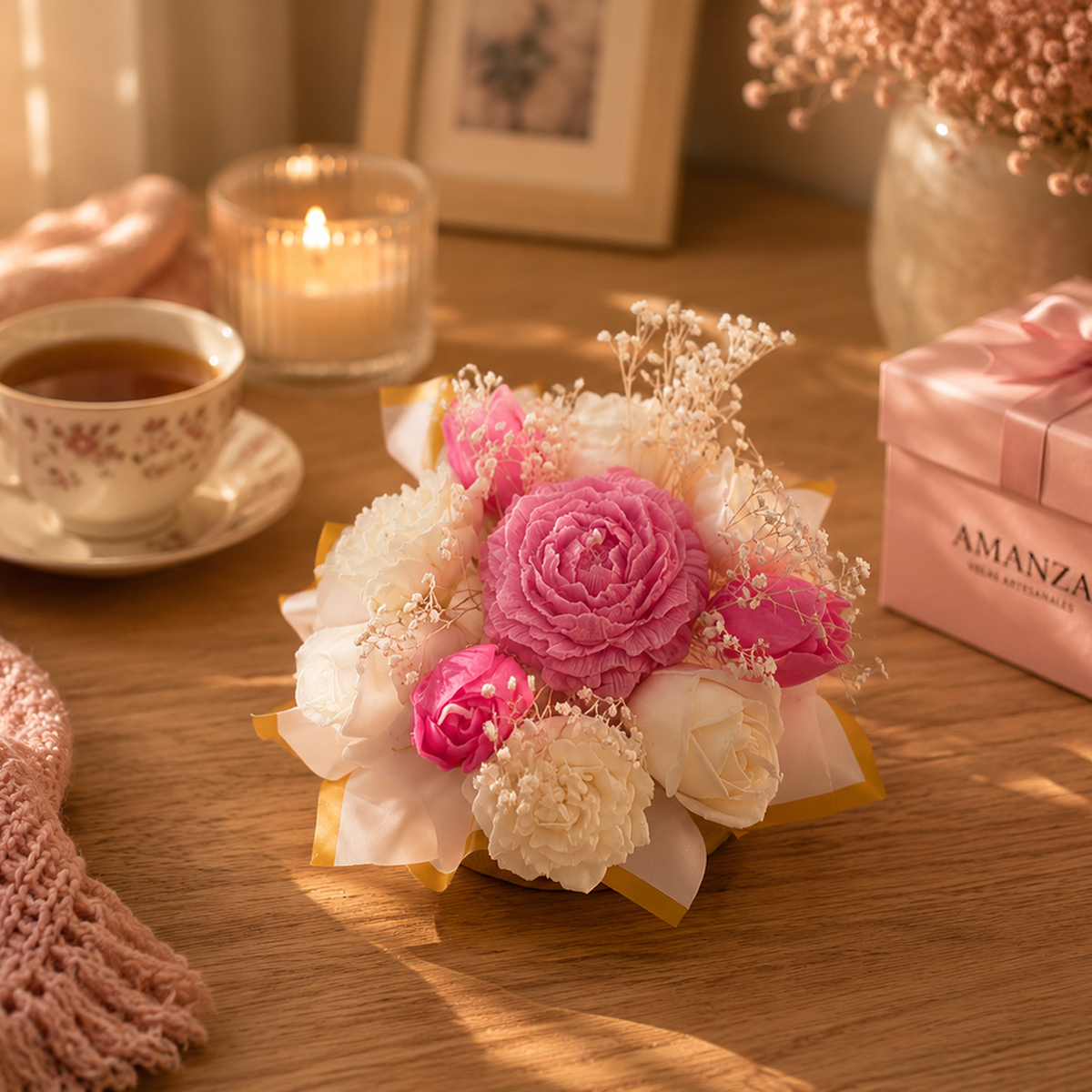 Bouquet de Velas Aromáticas "Ballerina" XS | Regalo Original Amanza
