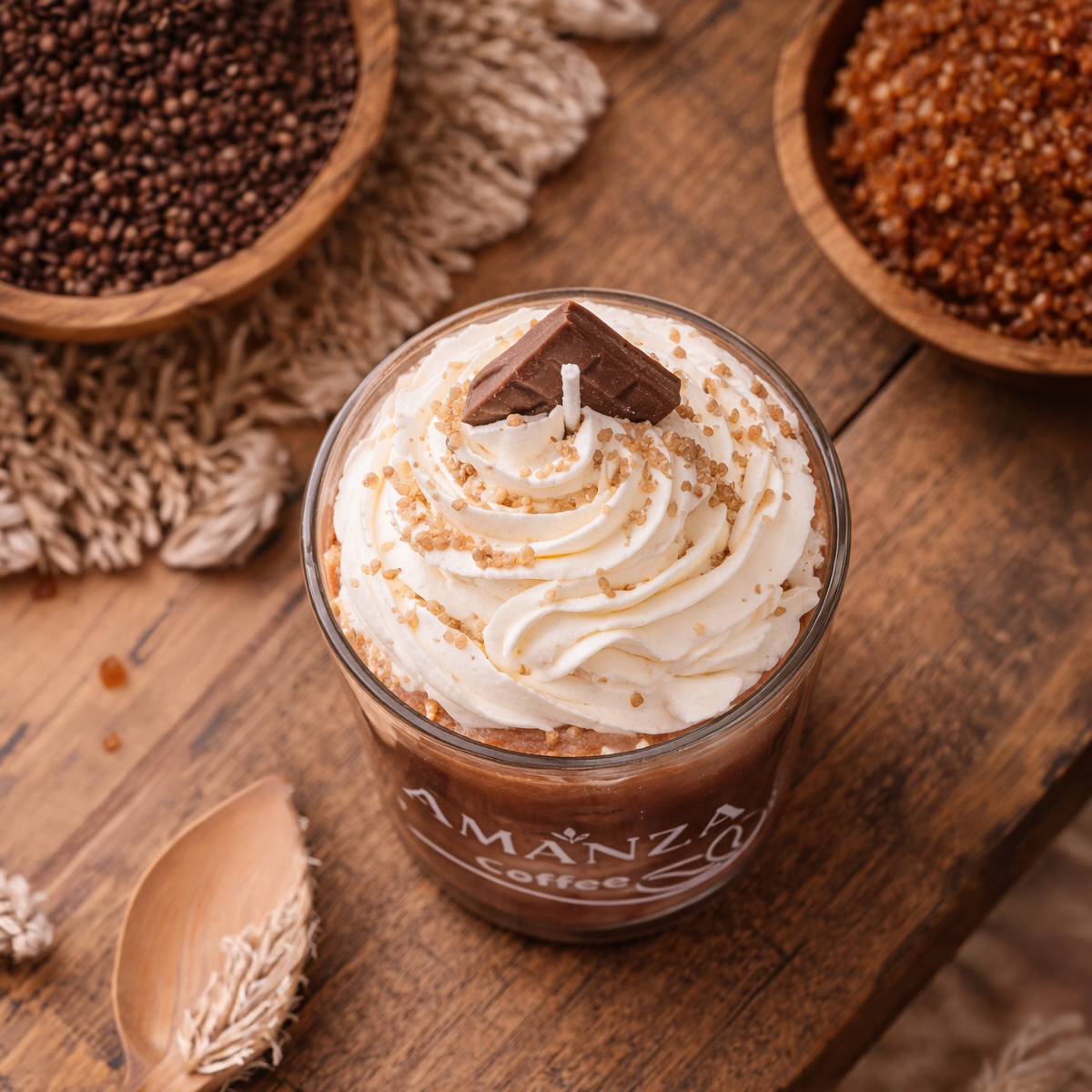 Vela aromática de soya Café 180 g | Amanza